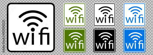 Wifi zone signal with free password vector for cool icon logo. Sticker sign symbol with router wave wlan for fi set round. Signage spot wifi with area free public for password poster wi-fi