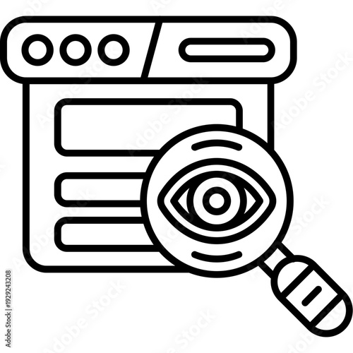 Search visibility Outline Icon