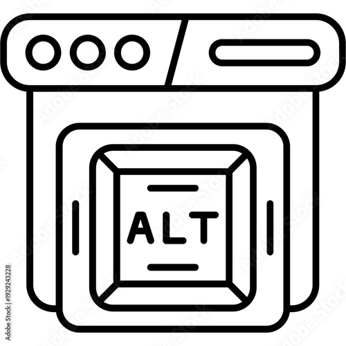 Alt text Outline Icon