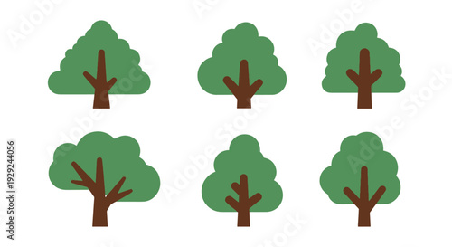 Oak tree Line art creative soft tone vector
