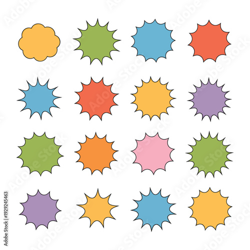 Abstract Colorful Speech Bubbles: A vibrant collection of abstract speech bubbles, each radiating energy and individuality, ready to amplify any message or concept. 