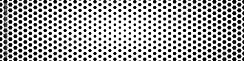 Half tone gradient hexagon fade background for visualization big data, banner, web site, poster, bussines card. Futuristic honeycomb abstract backdrop