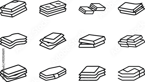 Set of 12 book icons vector