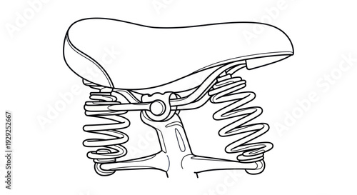 Bicycle Seat with Spring Suspension System.