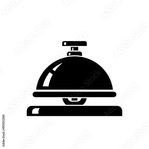 Hotel Service Bell Icon Reception Desk Ring Bell Vector Illustration