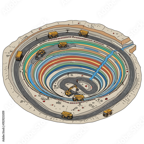 Vintage Spiral Toy Car Racing Track.