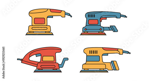 Orbital Sander Line minimal abstract art