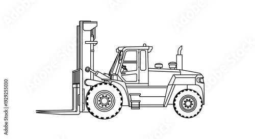 Forklift Truck Industrial Vehicle Illustration 1.