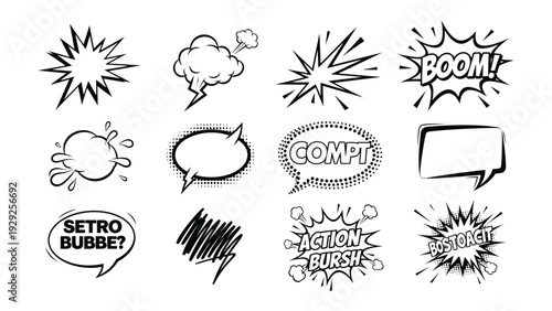 Comic book style illustration design: Unleash the power of expression with a collection of vibrant comic book style illustrations, perfect for conveying energy and impact.