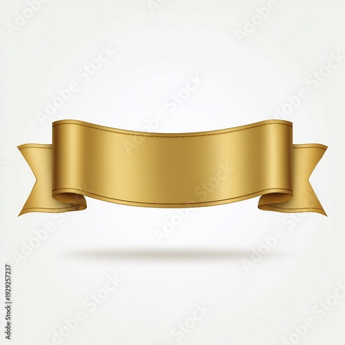 golden ribbon isolated