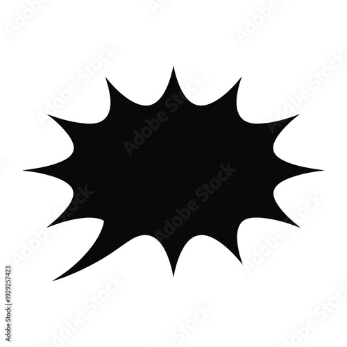 Thought Bubble Icon: A sleek, black speech bubble icon, perfect for conveying thoughts, ideas, and statements with modern design