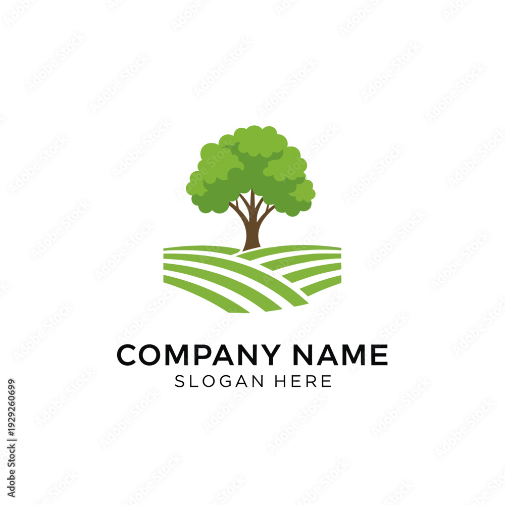 Obraz premium Green Tree Logo Design Element.