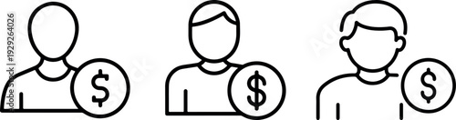 Person with a dollar coin, representing individual financial management, personal banking, and wealth accumulation for an individual