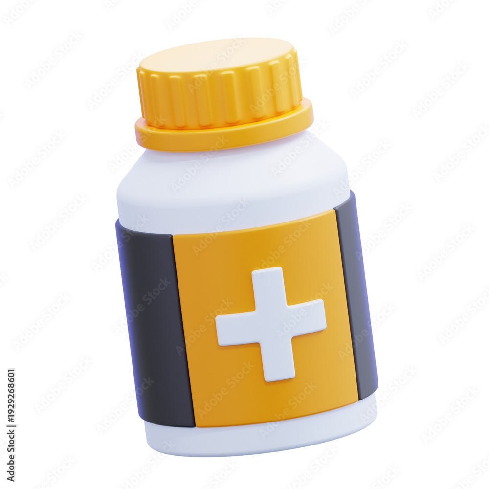 Obraz premium medicine bottle 3d icon illustration