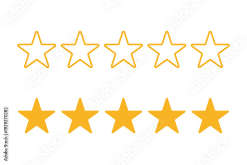 Rating stars symbolizing top-tier quality and positive assessment