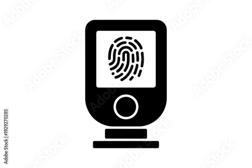 icon of finger print scan device for security check