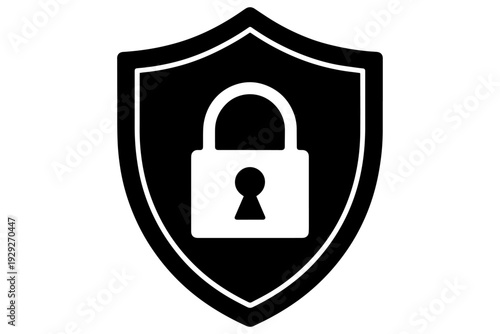 shield with padlock icon indicating security and protection