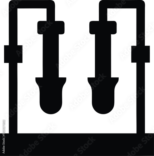 staining tray wells silhouette vector illustration on transparent background