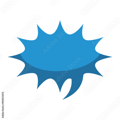 Speech Bubble: Captivating comic book-style speech bubble, perfect for conveying thoughts, dialogue, or creative text on a clean backdrop.