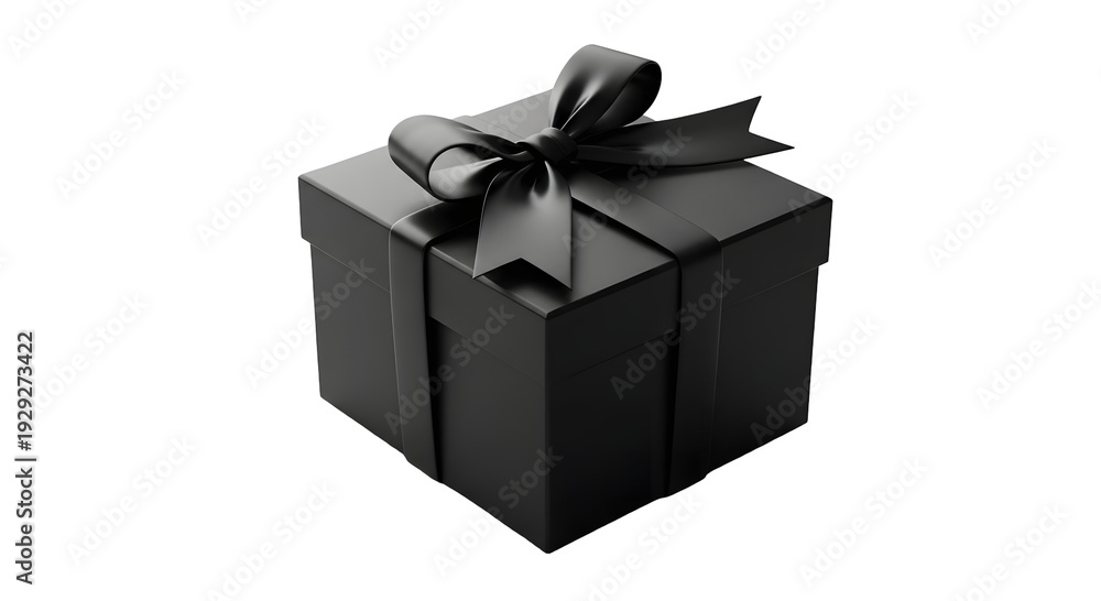 Obraz premium A gift box isolated on transparent background with a ribbon