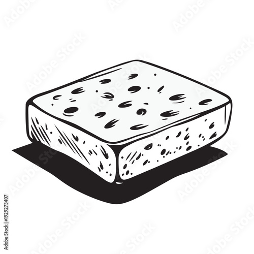 bath sponge on a white background