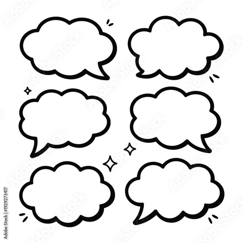 Speech Bubbles: A collection of blank speech bubbles, perfect for conveying messages and sparking conversations.