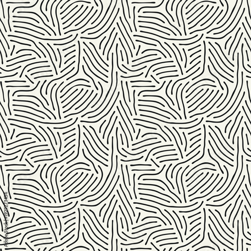 Vector seamless pattern. Free form organic shapes. Stylish structure of natural spots. Hand drawn abstract background. Can be used as swatch in Illustrator. Monochrome confused print.