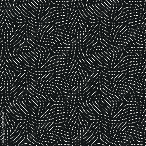 Vector seamless pattern. Free form organic shapes. Stylish structure of natural spots. Hand drawn abstract background. Can be used as swatch in Illustrator. Monochrome confused print.