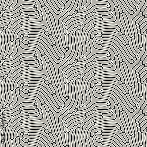 Vector seamless pattern. Free form organic shapes. Stylish structure of natural spots. Hand drawn abstract background. Can be used as swatch in Illustrator. Monochrome confused print.