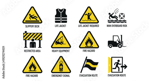 Safety signs for maritime and industrial environments to prevent accidents and ensure compliance with safety regulations effectively every day.