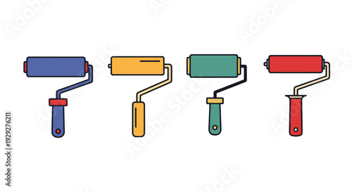 Paint Roller Line modern abstract color