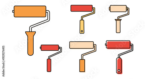 Paint Roller Line modern colorful abstract illustration