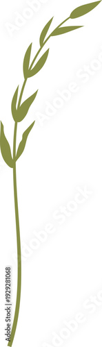 Wheat Sprig Silhouette