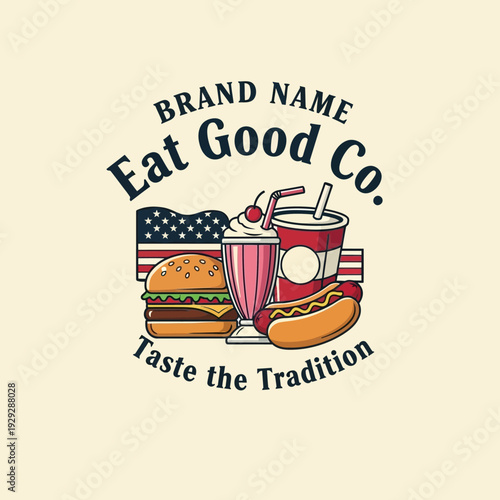 Eat Good Co Logo with American Food.
