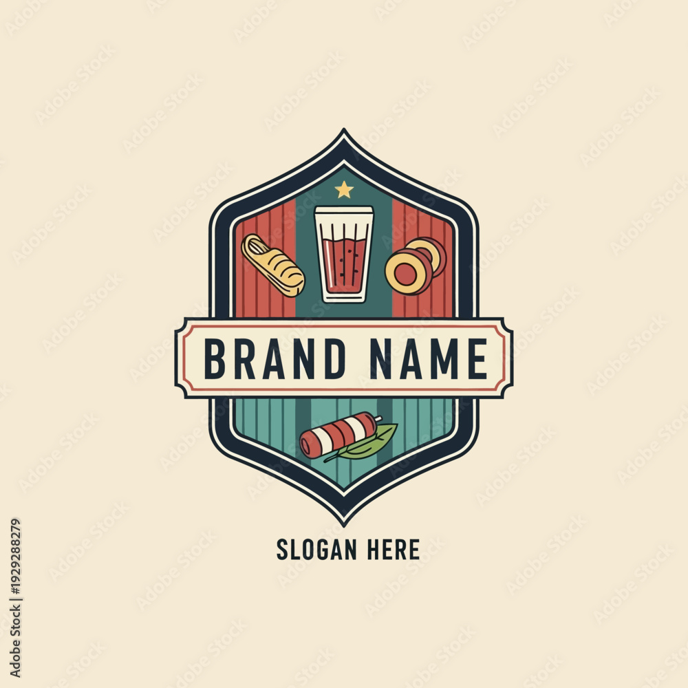 Obraz premium Beer Logo Design with Brewery Elements.