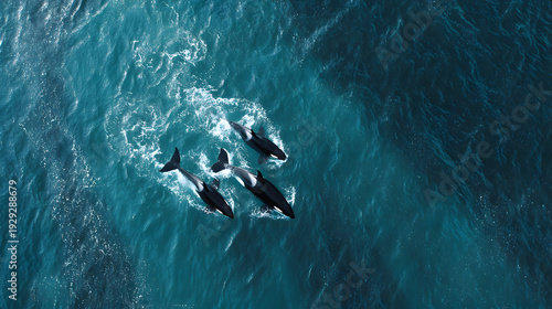Killer Whale Leaping from the Ocean with Mountain Backdrop