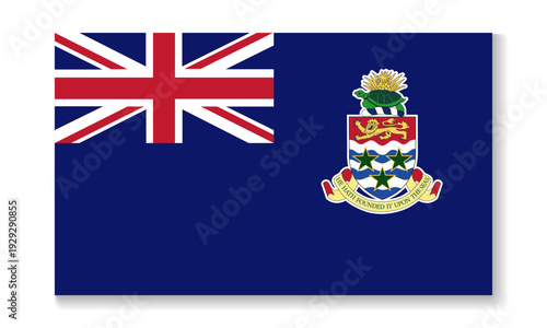 Cayman Islands national flag in flat style. Vector flat background.