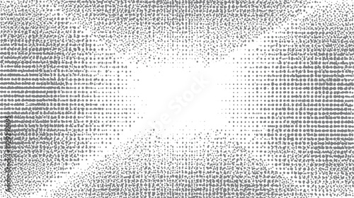 Grey dots forming a gradient pattern with a bright center on a white background
