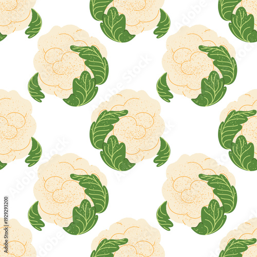 Seamless pattern with cauliflowers.