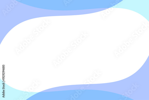 水色の抽象ウェーブフレーム背景