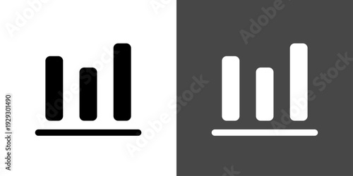 シンプルな棒グラフのアイコン