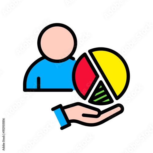 Contributor lineal color icon