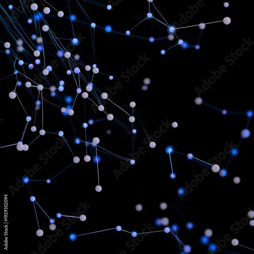 Wallpaper Mural A visual representation of a digital network with interconnected nodes and lines Torontodigital.ca
