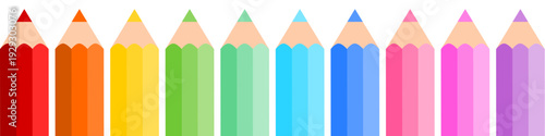 Kolorowe kredki - panorama