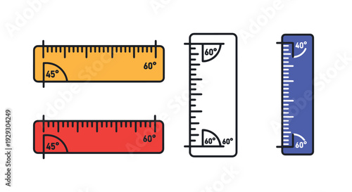 Quilting Ruler Line modern bright color illustration