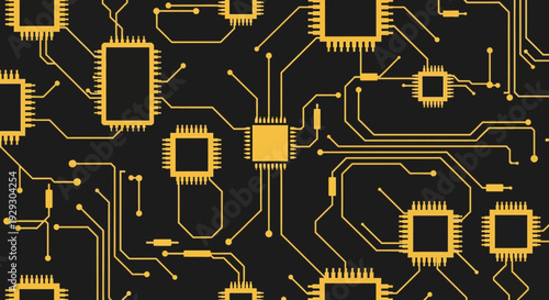 gold circuit board pattern