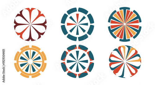 Radial Geometric Fra dynamic smooth tone illustration