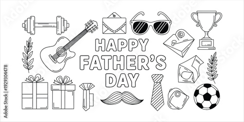 Happy father's day celebration illustration