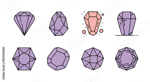 Rare Gemstone Line abstract vivid tone