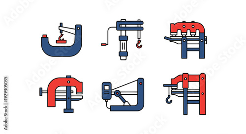 Rebar Bender Line creative abstract style